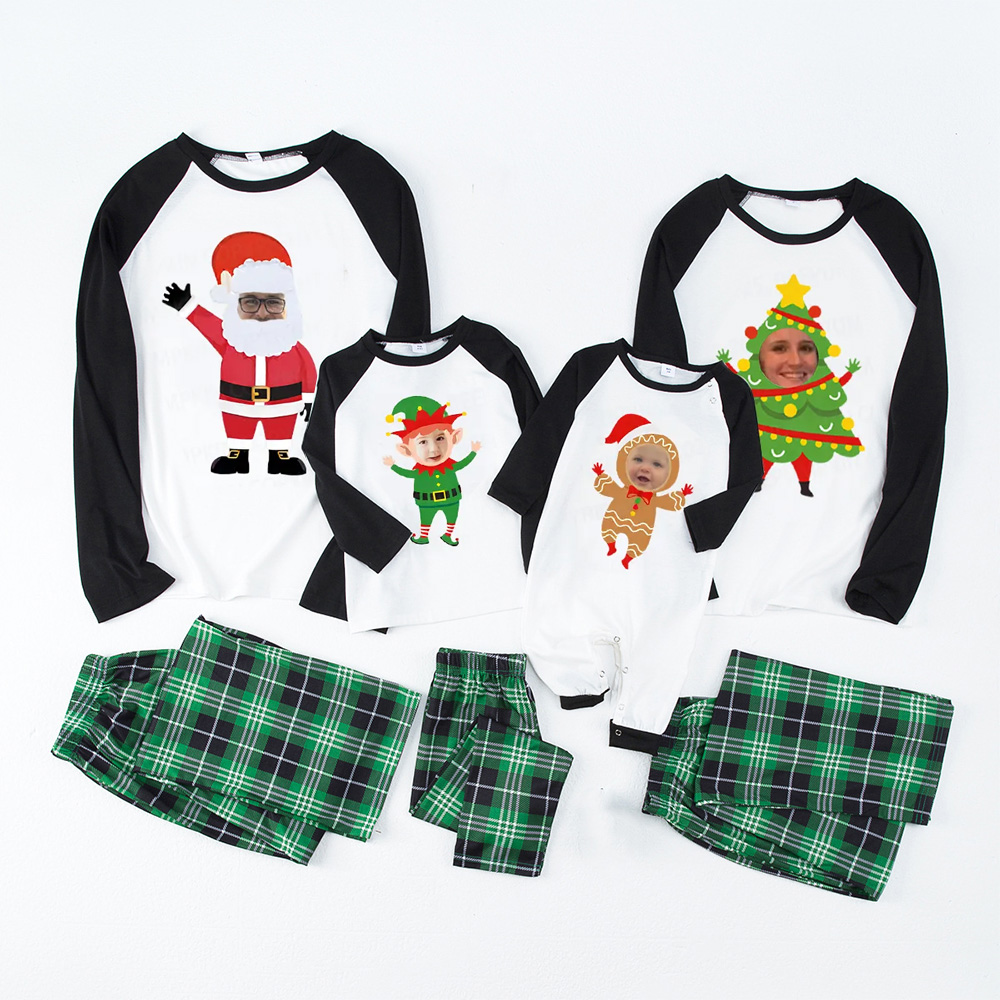 Personalized Christmas Characters Photo Frames Family Matching Pajamas