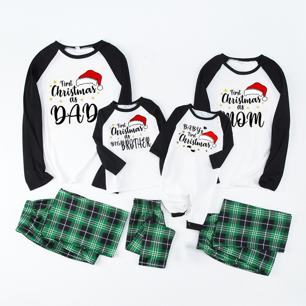 Custom First Christmas As Family Matching Pajamas