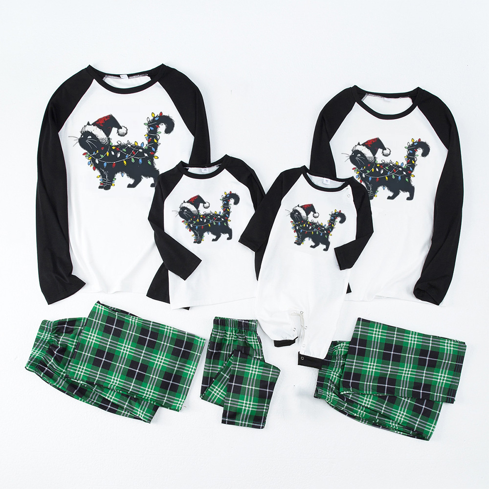 Merry Meowmas Christmas Family Matching Pajamas