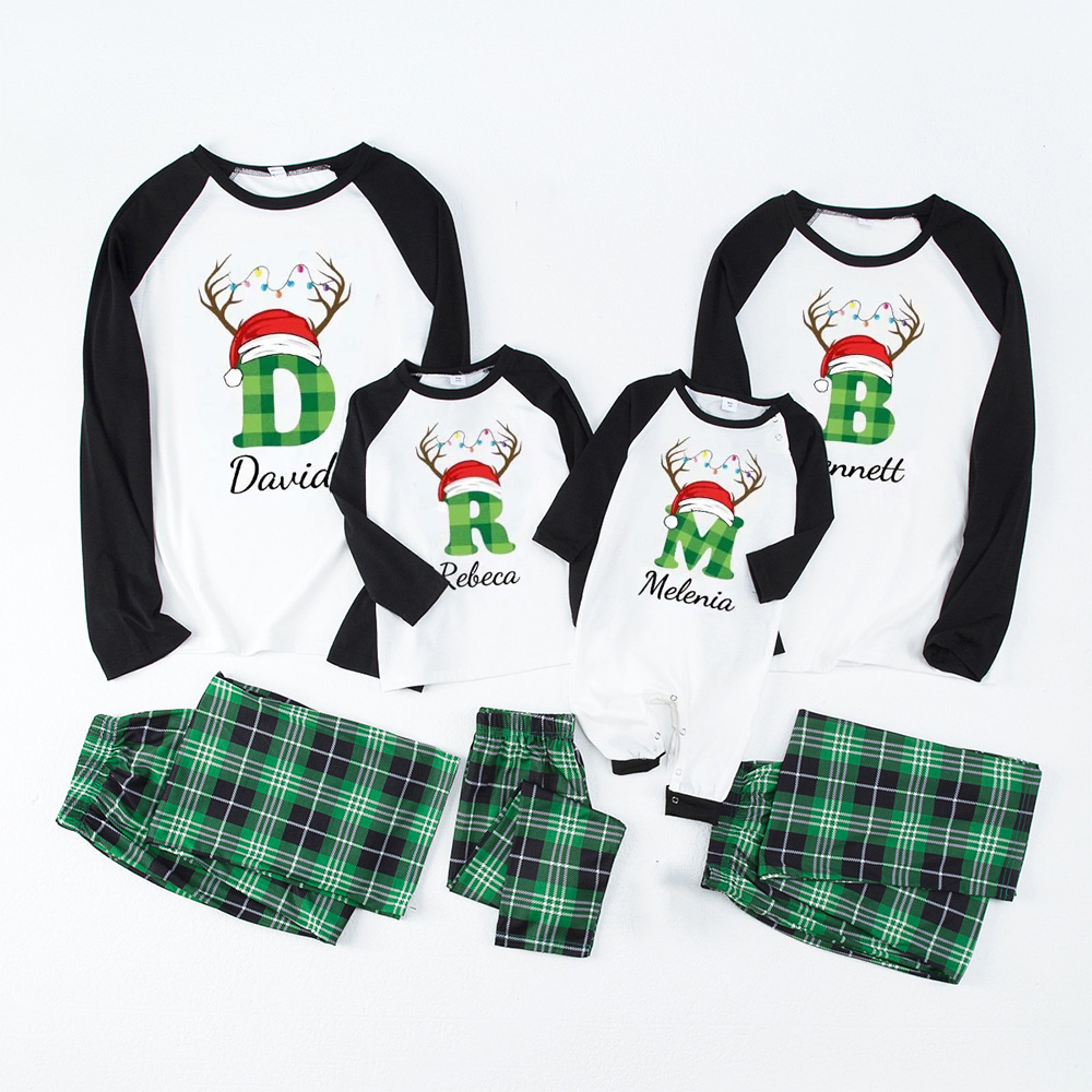 Personalized Monogrammed Christmas Family Matching Pajamas