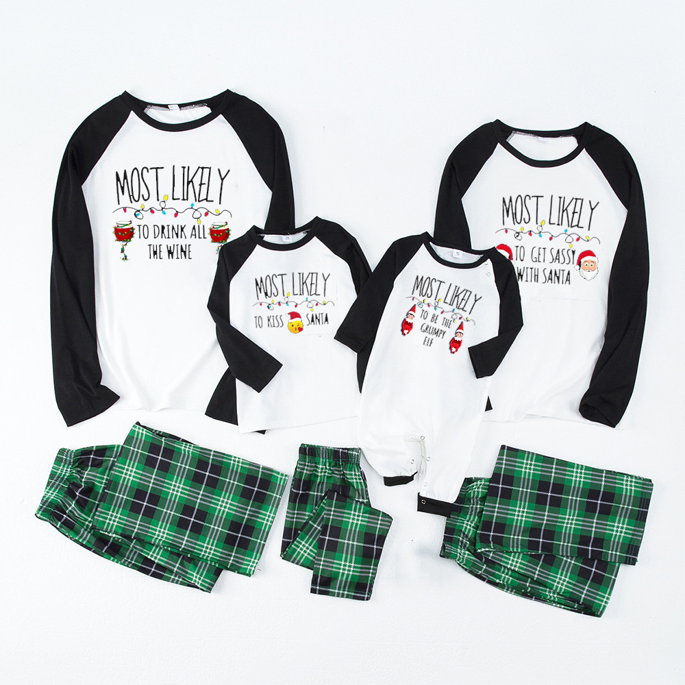 Emoticons Most Likely To Funny Christmas Family Matching Blue Pajamas