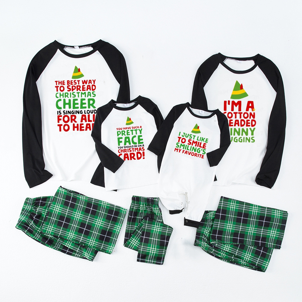 Personalized Cute Elf Family Christmas Pajamas