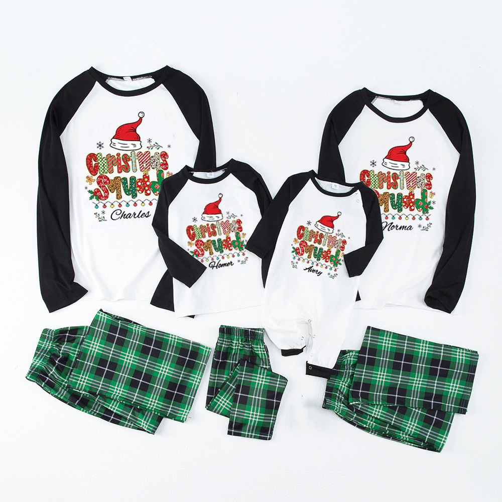 Personalized Christmas Squad Name Family Matching Pajamas