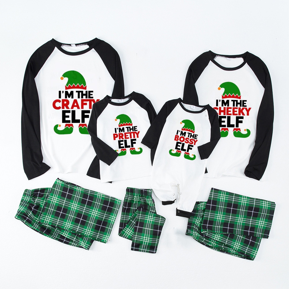 Personalized Funny Elf Christmas Family Matching Pajamas