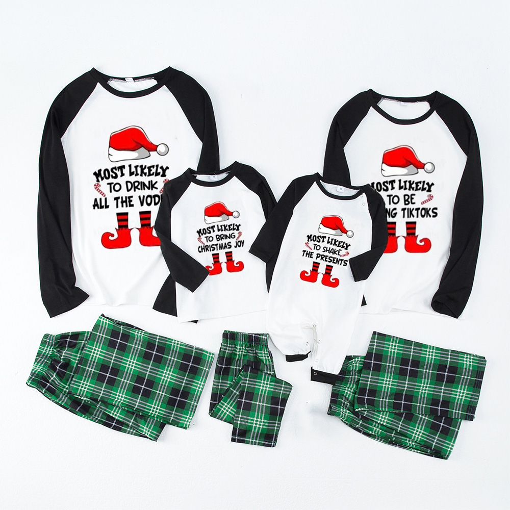 Personalized Cheerful Most Likely To Christmas Family Matching Pajamas