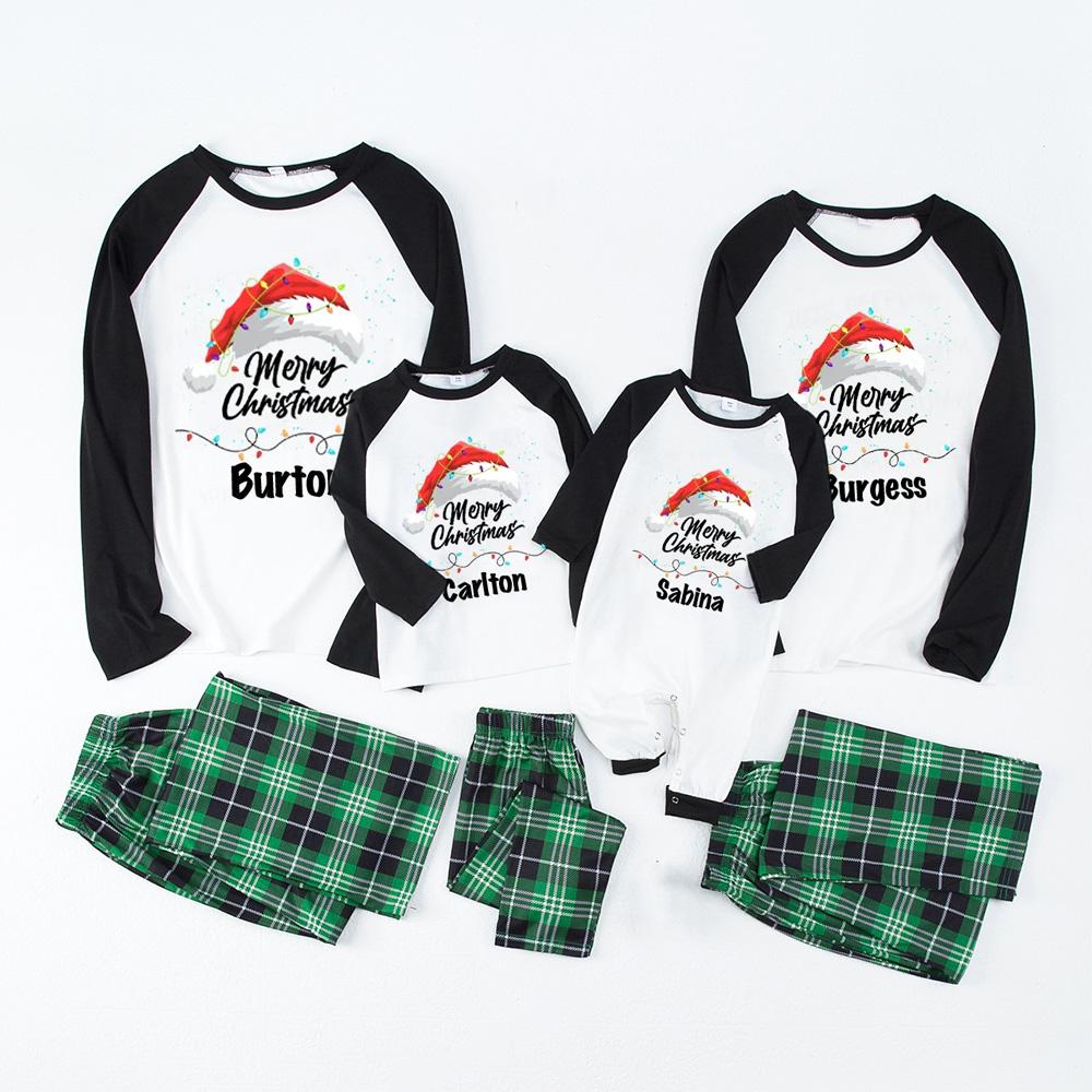 Personalized Merry Lights & Cheer Christmas Family Matching Pajamas