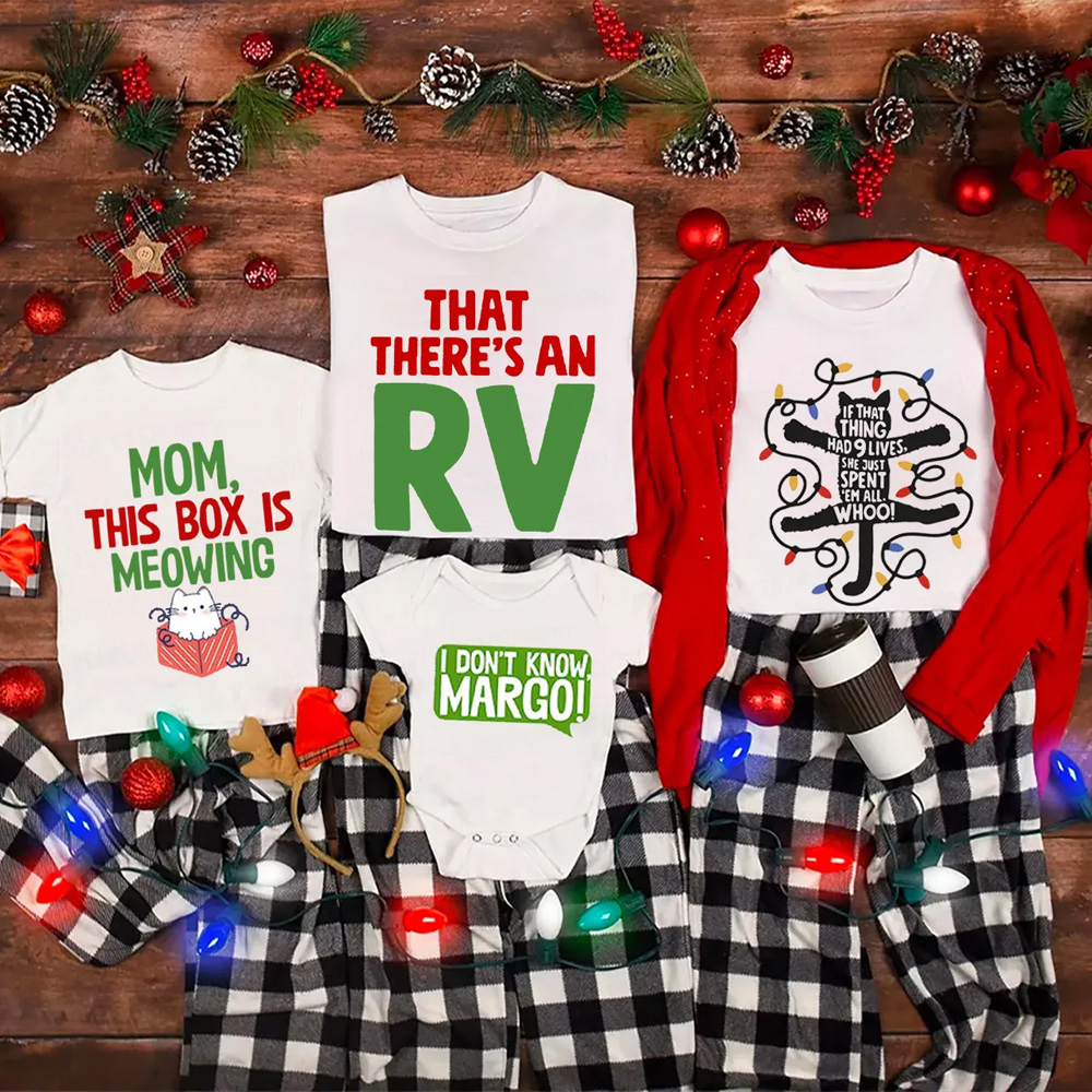 Christmas Vacation Story Quotes Family Matching T-Shirts