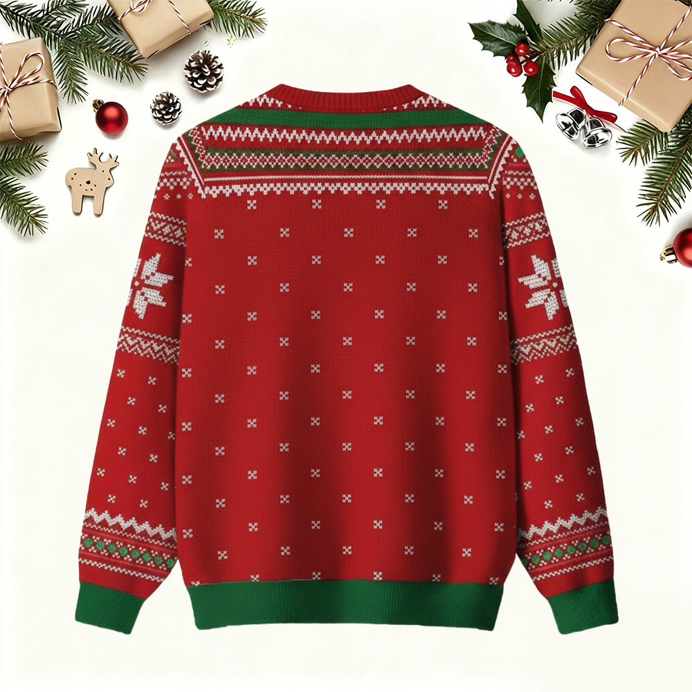 Why is The Carpet All Wet Todd Ugly Christmas Sweater Red