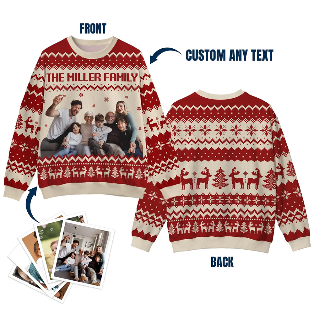 Personalized Photo Ugly Christmas Sweater