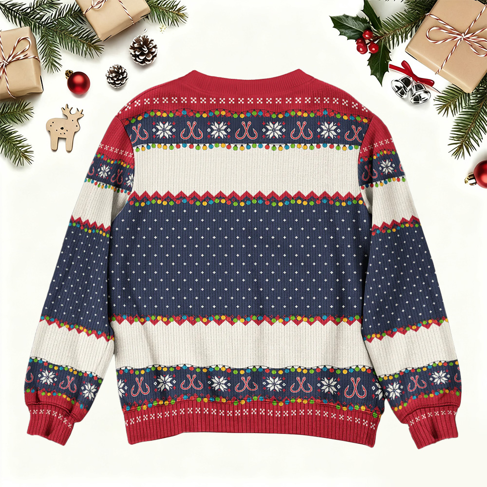 Merry Fishmas Gift For Fishing Lovers - Personalized Photo Ugly Sweater