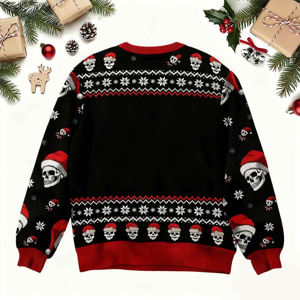 Feliz Navidad Putos Funny Skeleton Ugly Sweater