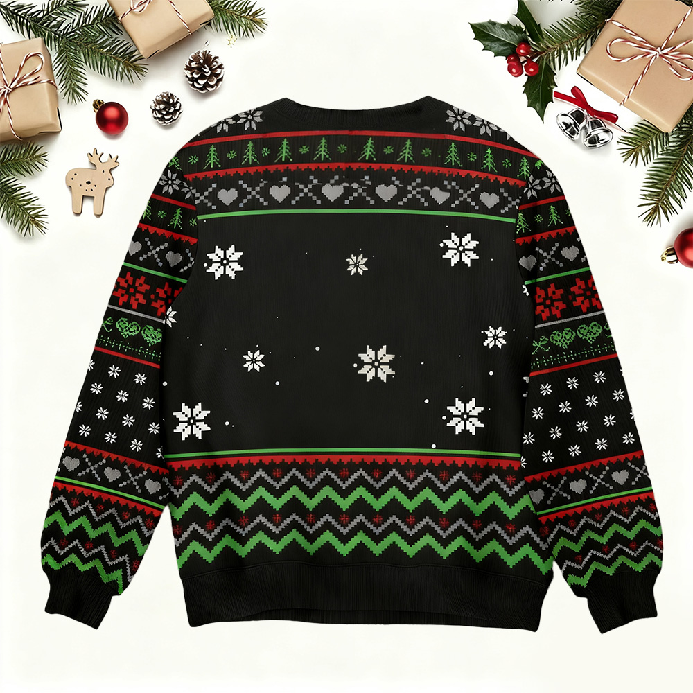 Ho Ho Ho - Personalized Photo Ugly Christmas Sweater