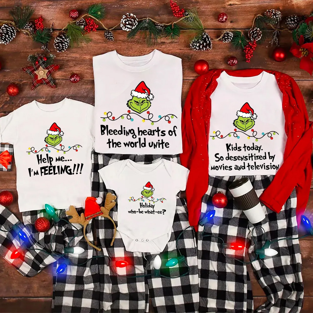 Personalized Sassy Christmas Spirit Family Matching T-Shirts