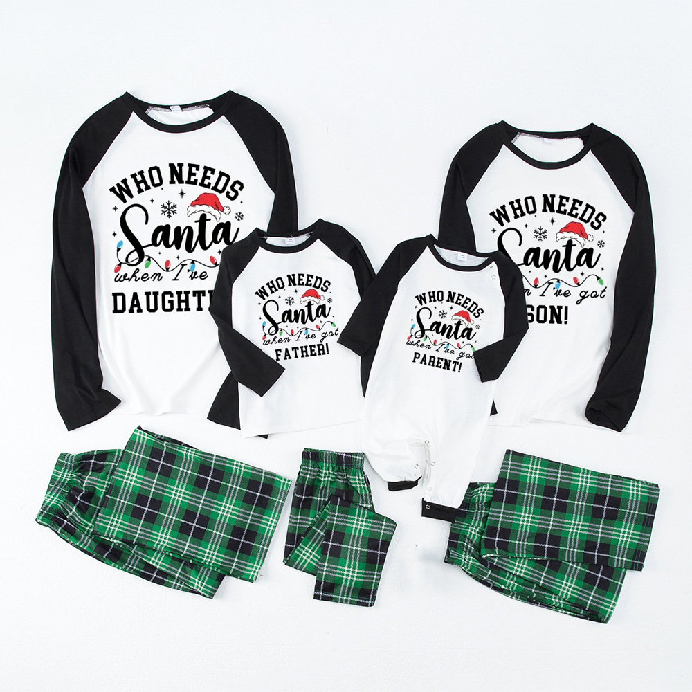 Personalized Who Needs Santa Christmas Family Matching Pajamas