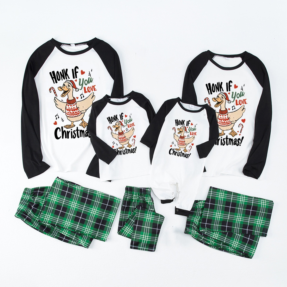 Honk If You Love Christmas Family Matching Pajamas