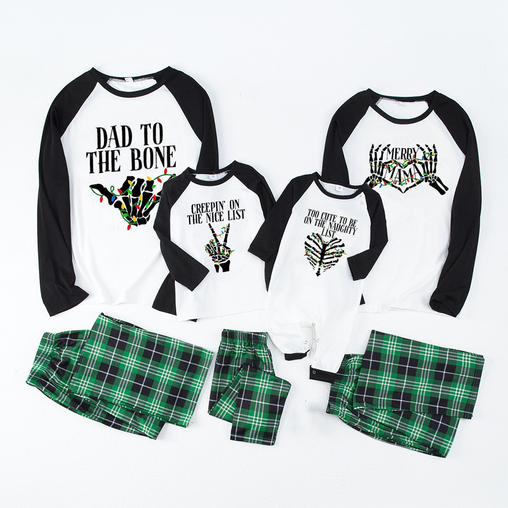 Personalized Skeleton Christmas Family Matching Pajamas