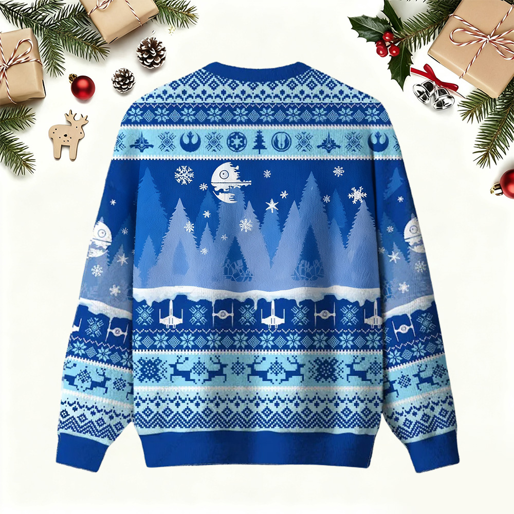 AT Snow Walker Christmas Ugly Christmas Fuzzy Fleece Sweatshirt