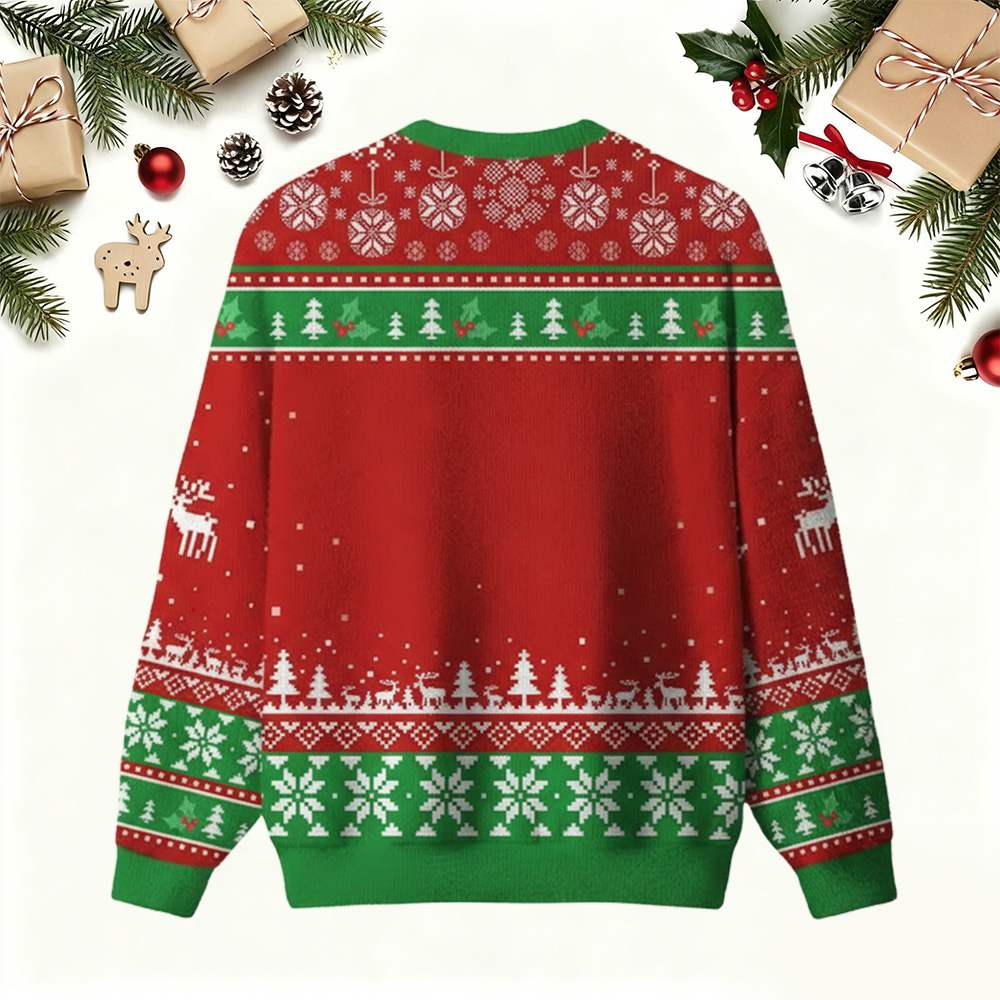 Yippee Ki Yay Ugly Christmas Fuzzy Fleece Sweatshirt