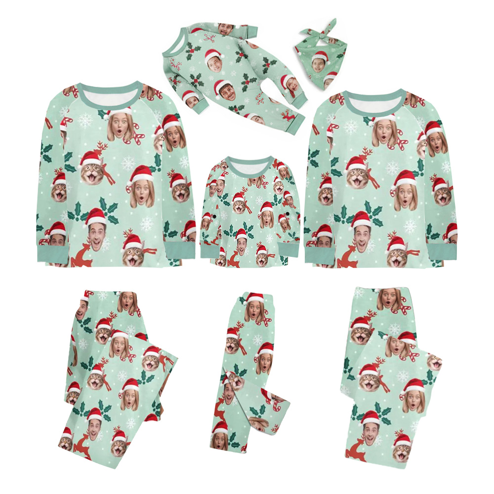 Personalized Photo Christmas Family Pajama Set