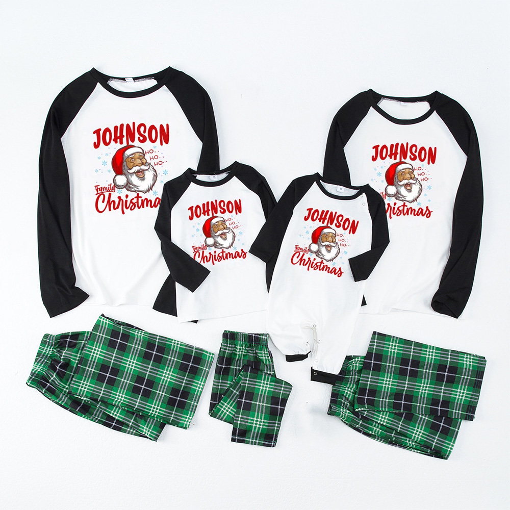 Santa Claus With Customized name Family Matching Pajamas