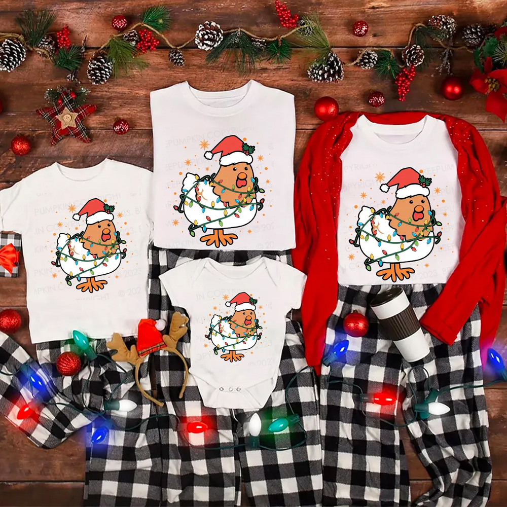 Chicken Lover Christmas Family Matching Shirts