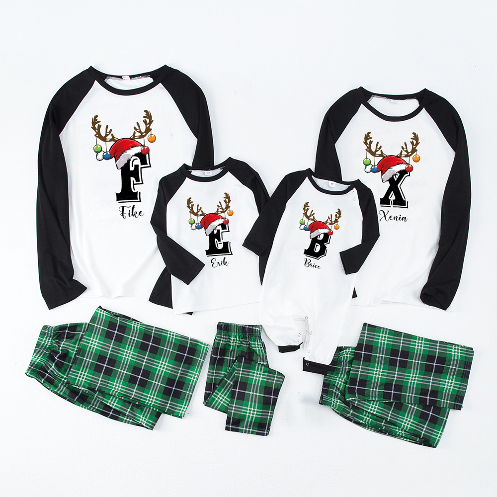 Custom Christmas Lights Pajamas With Name