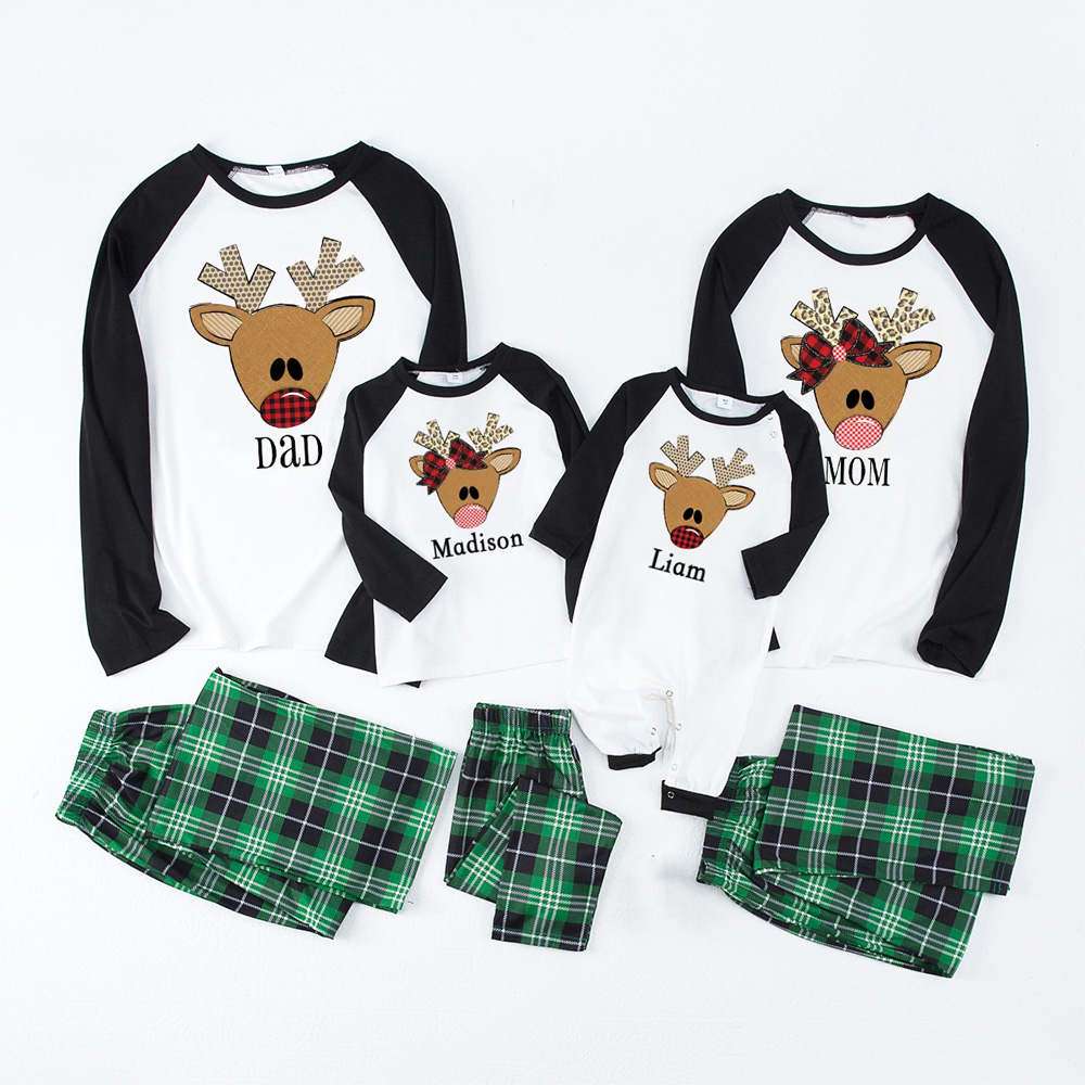 Big Nose Deer Christmas Family Matching Pajamas