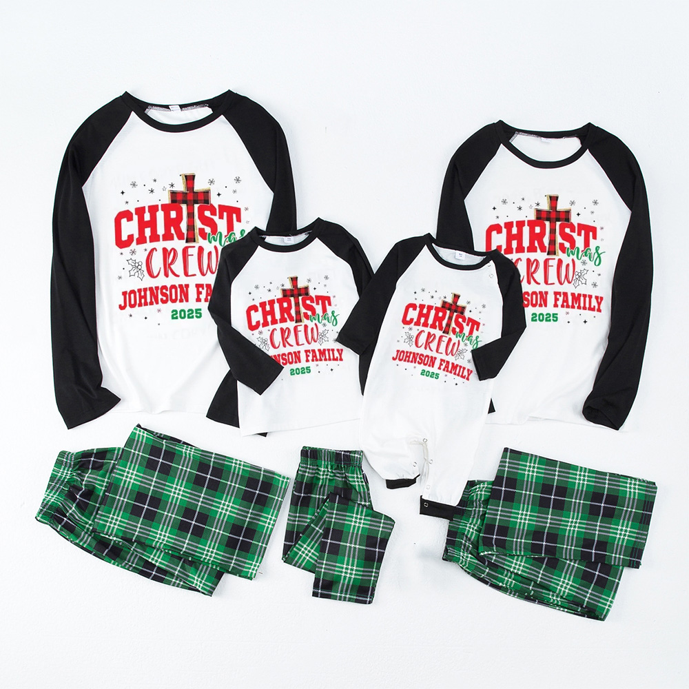 Personalized 2025 Christian Xmas Family Matching Pajamas