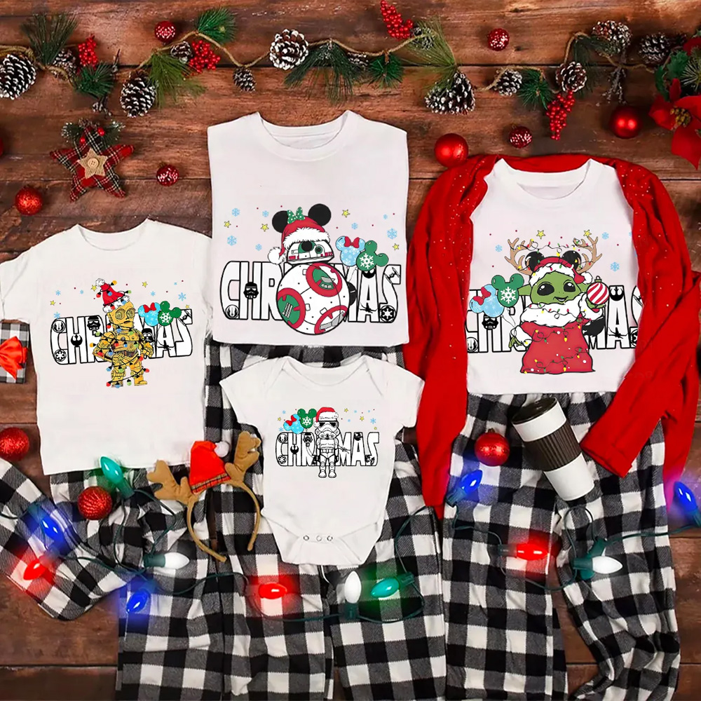 Personalized Fighting Character Snowflake Christmas Matching T-Shirts