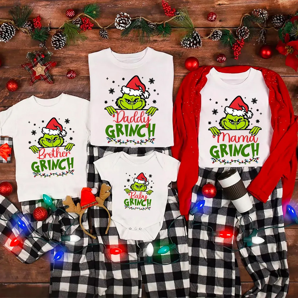 Personalized Holiday Mischief Crew Family Matching T-Shirts
