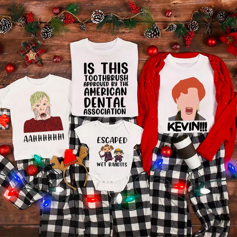 A Holiday Classic Movie Quotes Christmas Family Matching T-Shirts