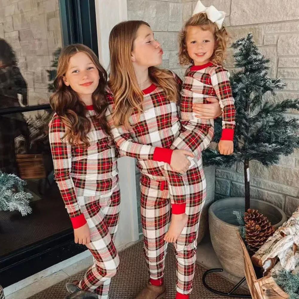 Christmas Red Plaid Family Matching Pajama Set
