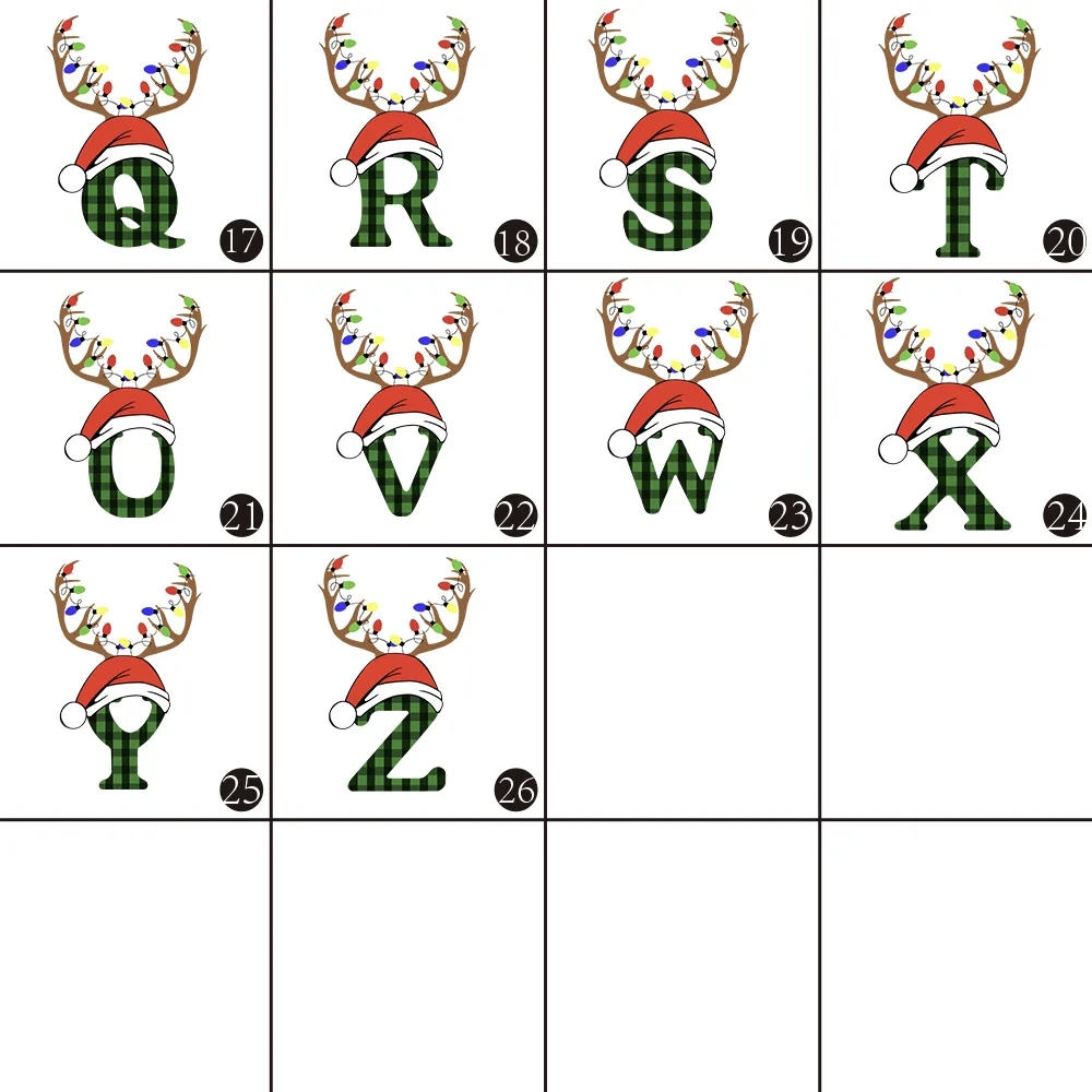 Personalized Antlers Hat Monogrammed Family Christmas Shirts