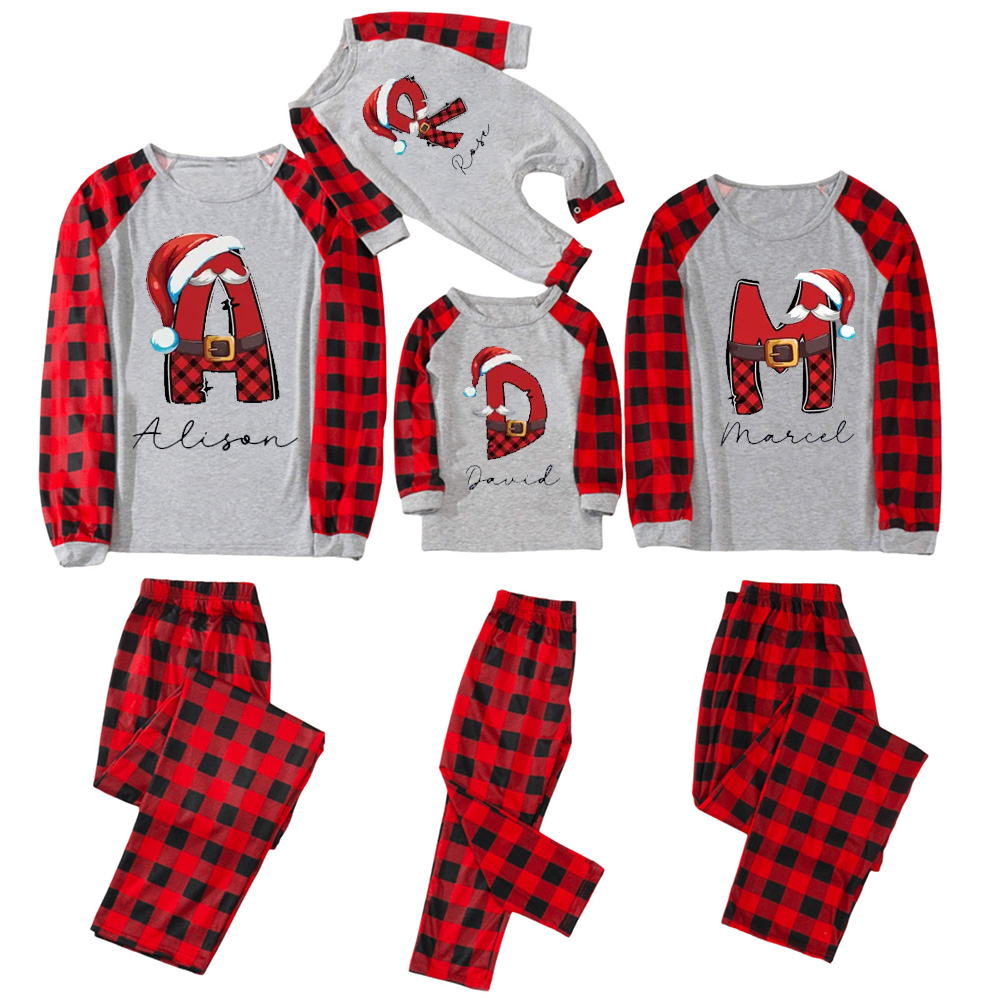 Personalized Monogrammed Family Christmas Matching Pajamas