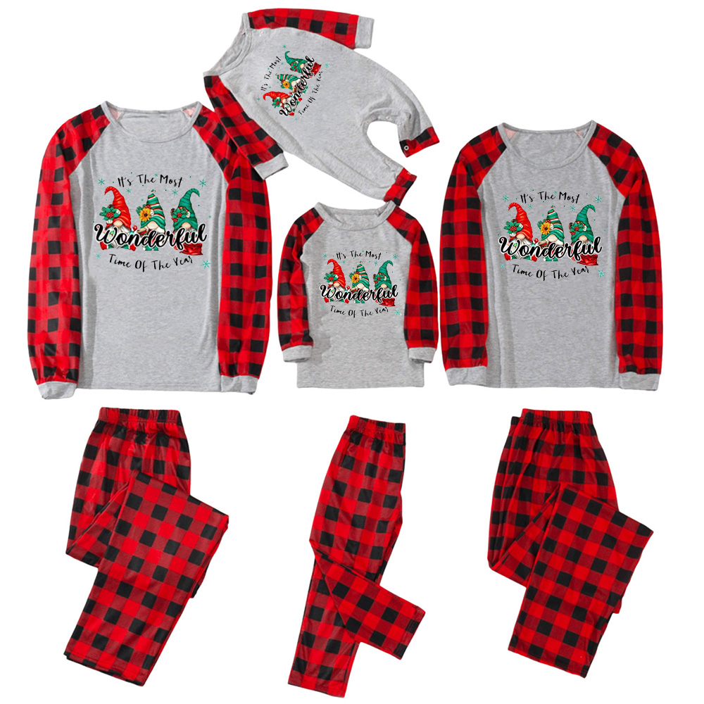 Season Of Gnome Wonders Family Matching Christmas Gnomes Pajamas