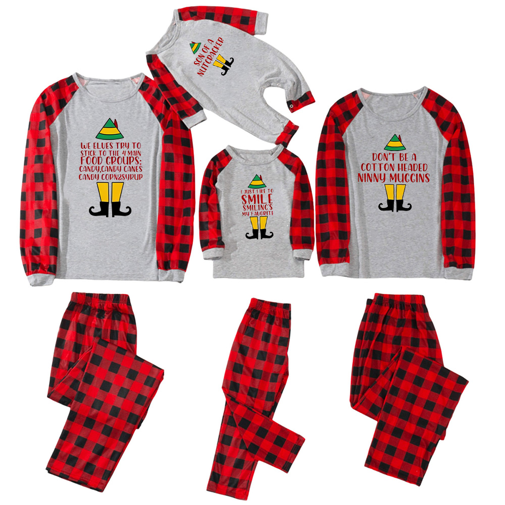 Elf Movie Quotes Christmas Family Matching Blue Pajamas