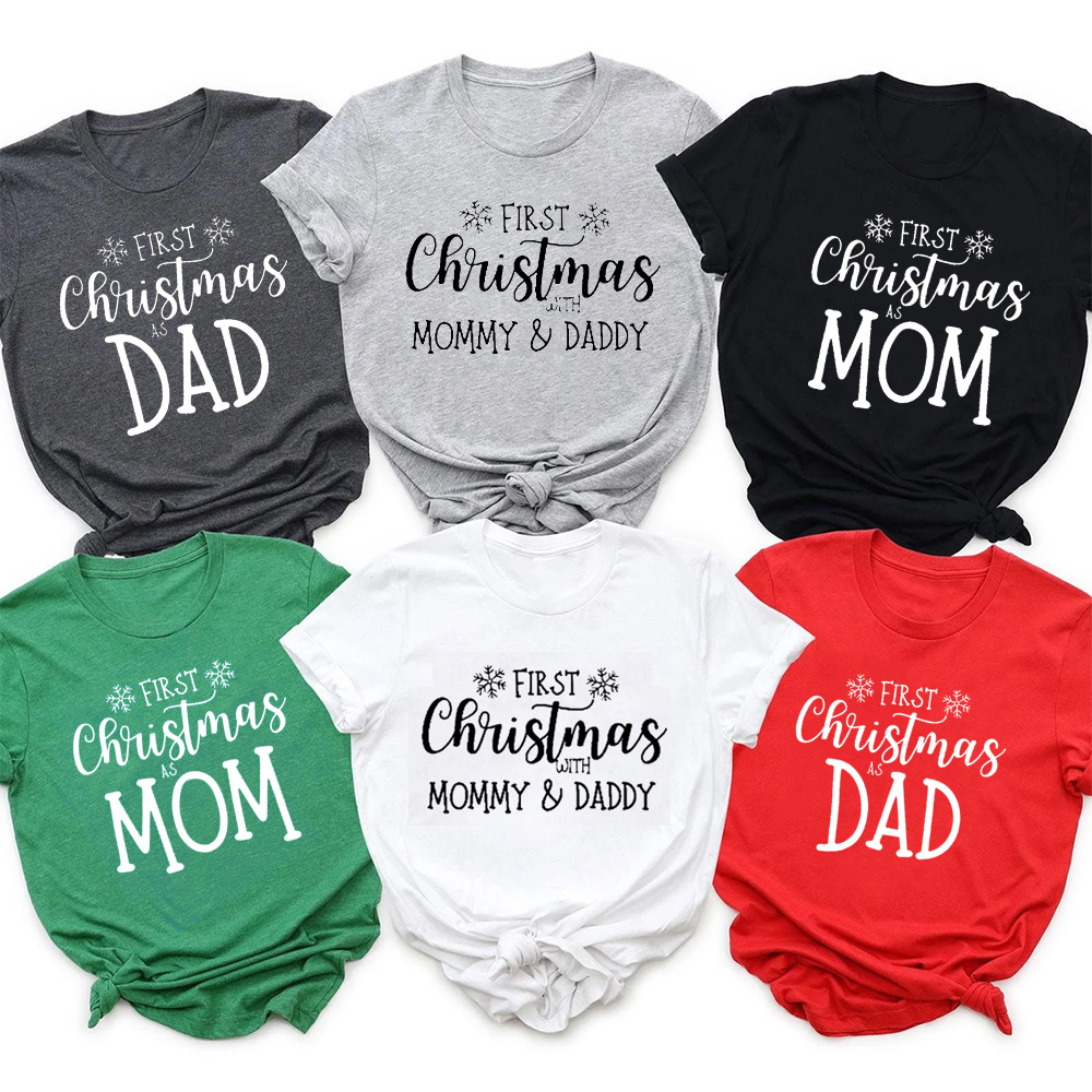 Our First Christmas Family Matching T-Shirts