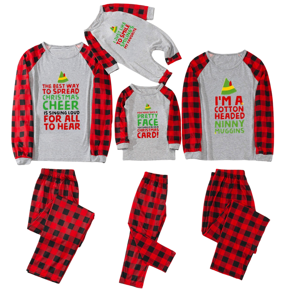 Personalized Cute Elf Family Christmas Pajamas