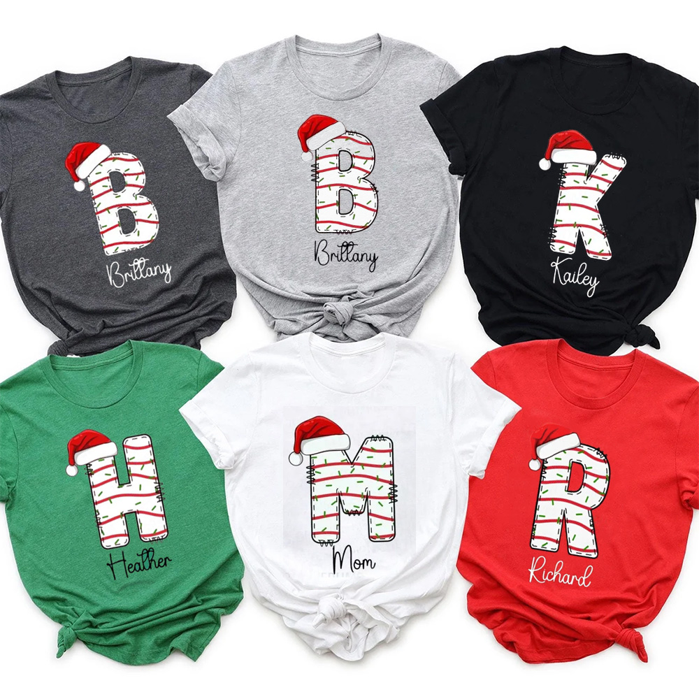 Personalized Candy Letters Name Family Matching T-Shirts