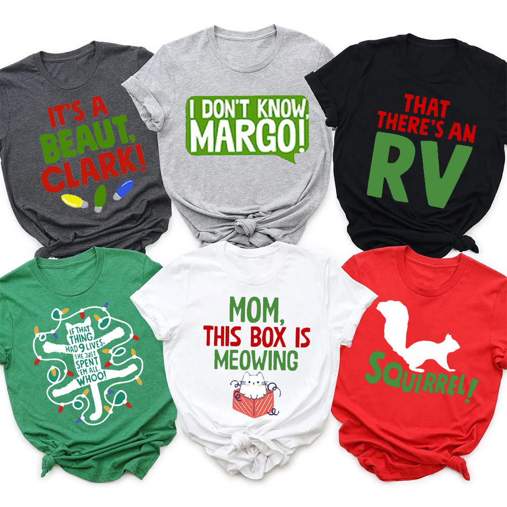 Christmas Vacation Story Quotes Family Matching T-Shirts
