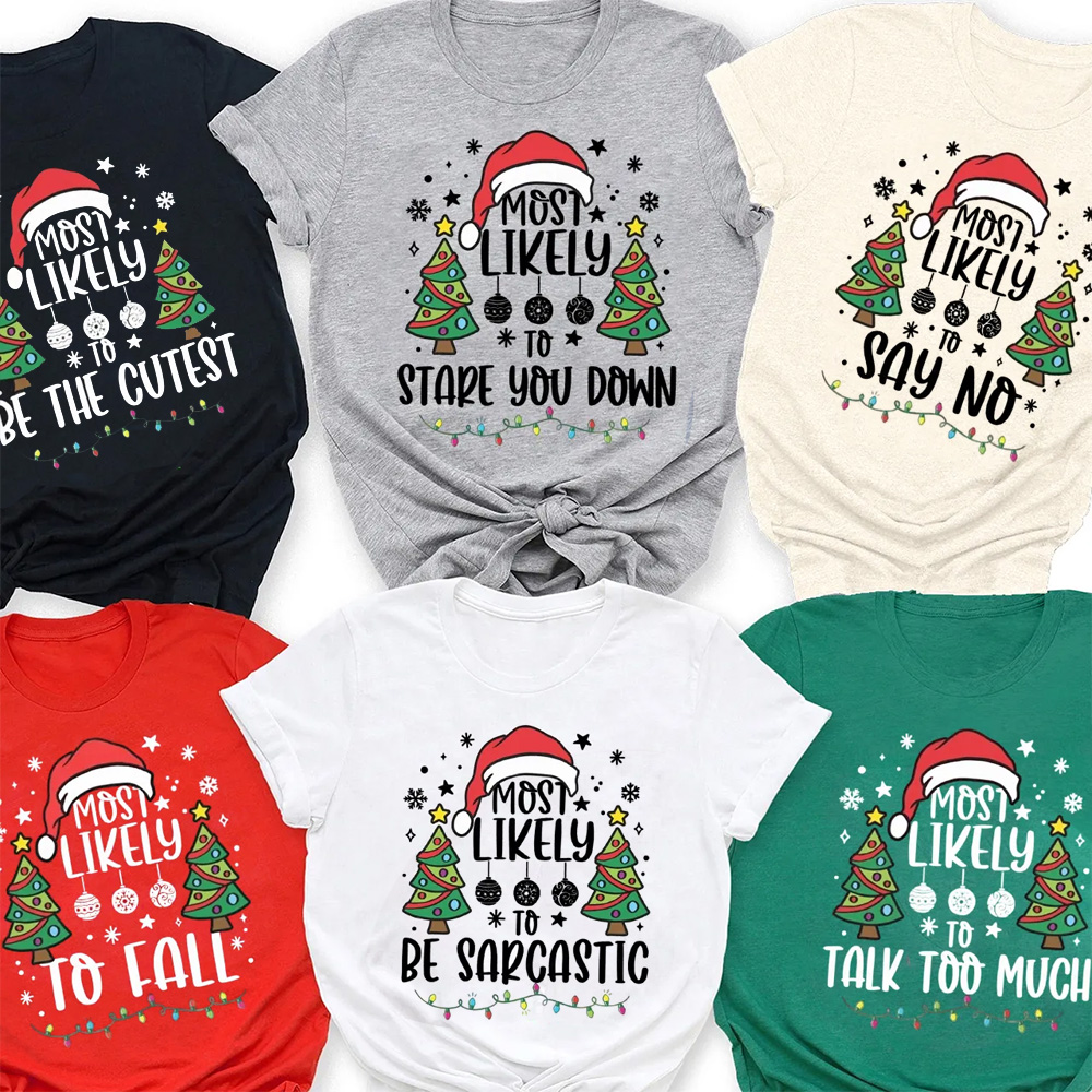 Personalized 30 Most Likely To Family Matching T-Shirts