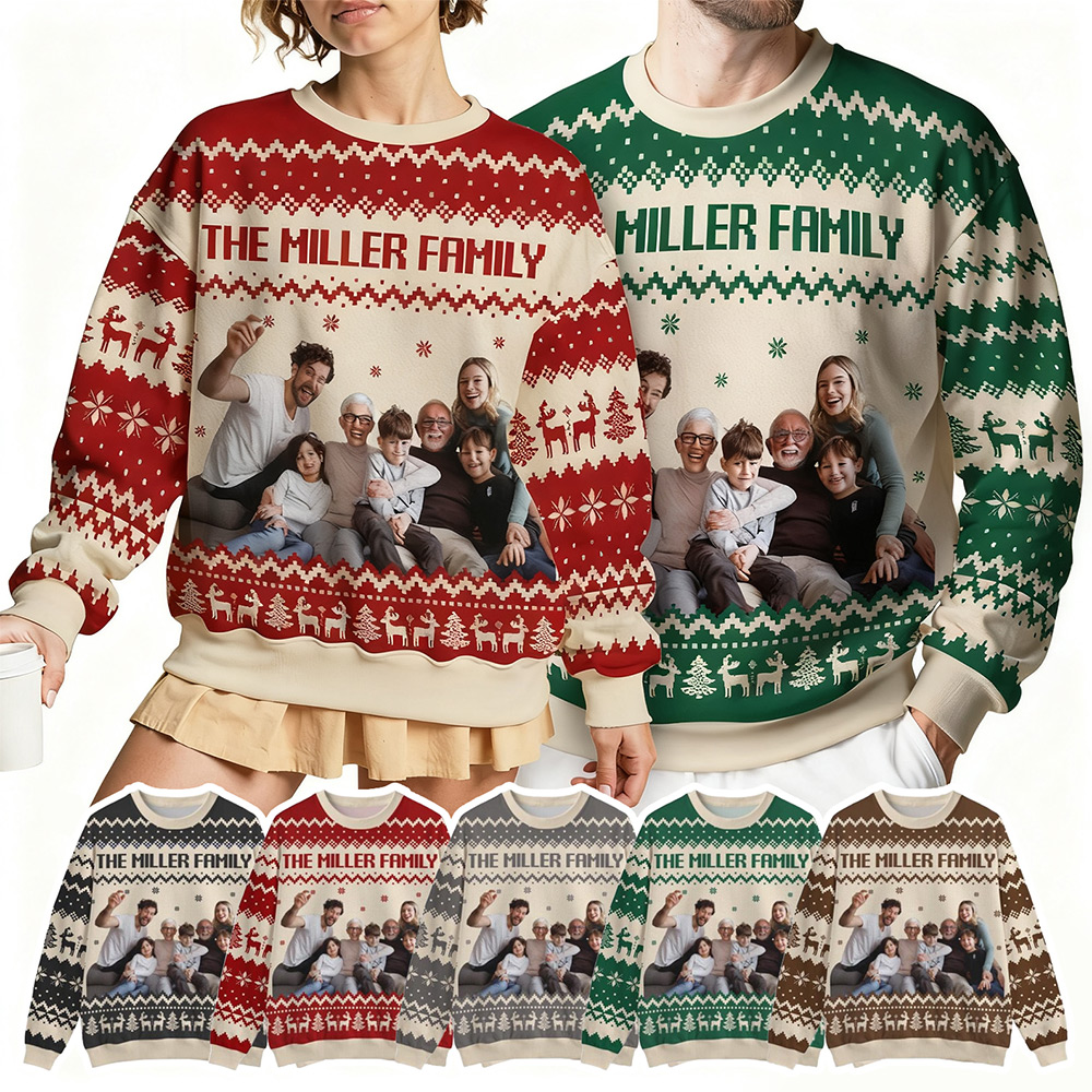 Personalized Photo Ugly Christmas Sweater