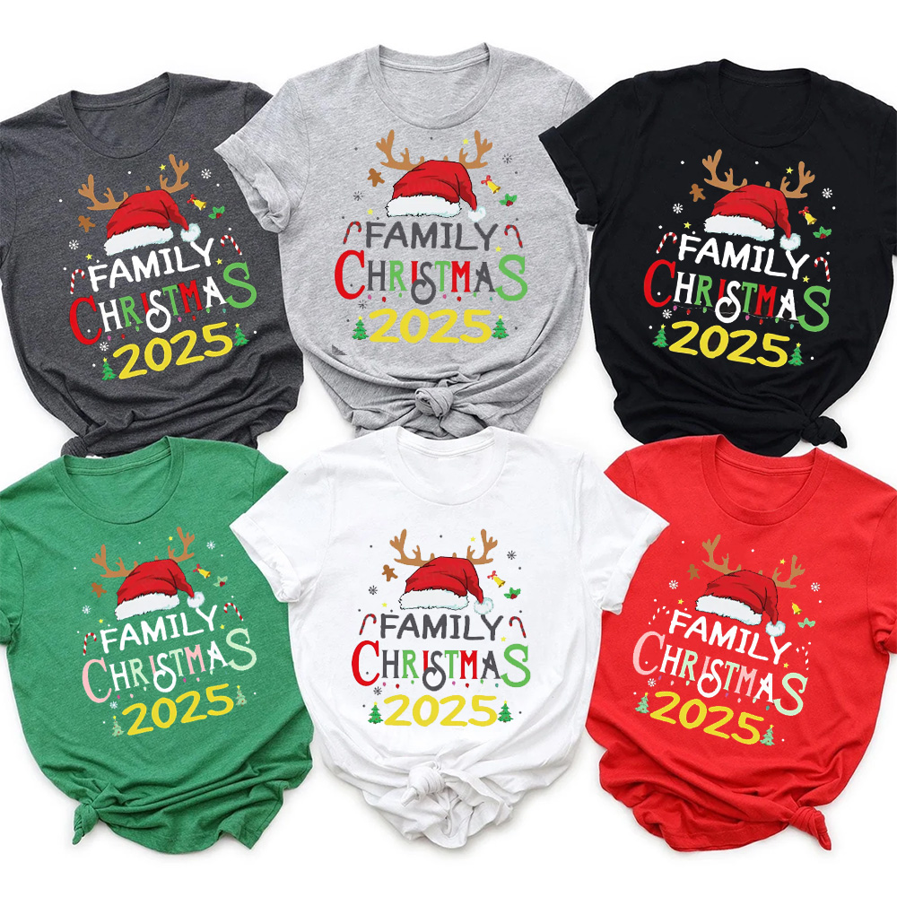 2025 Family Christmas Santa Shirts For Family Members