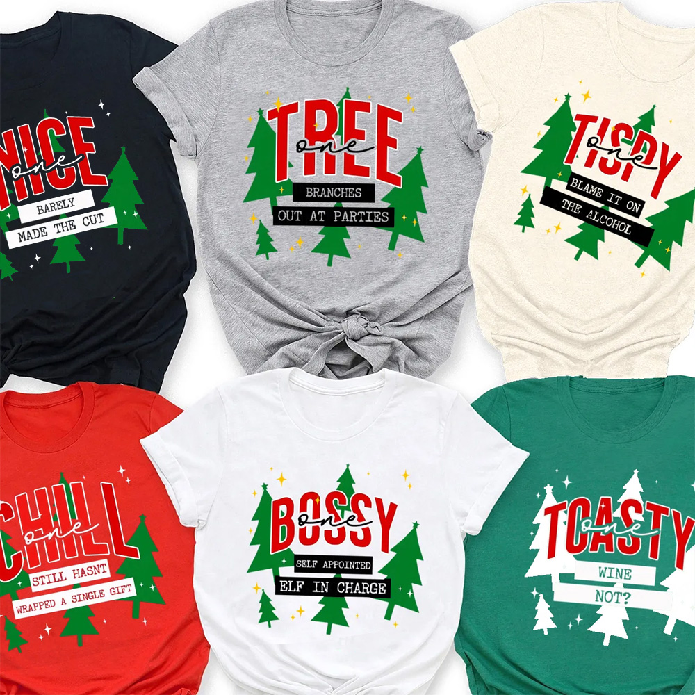 Personalized Funny Group Christmas Family Matching T-Shirts