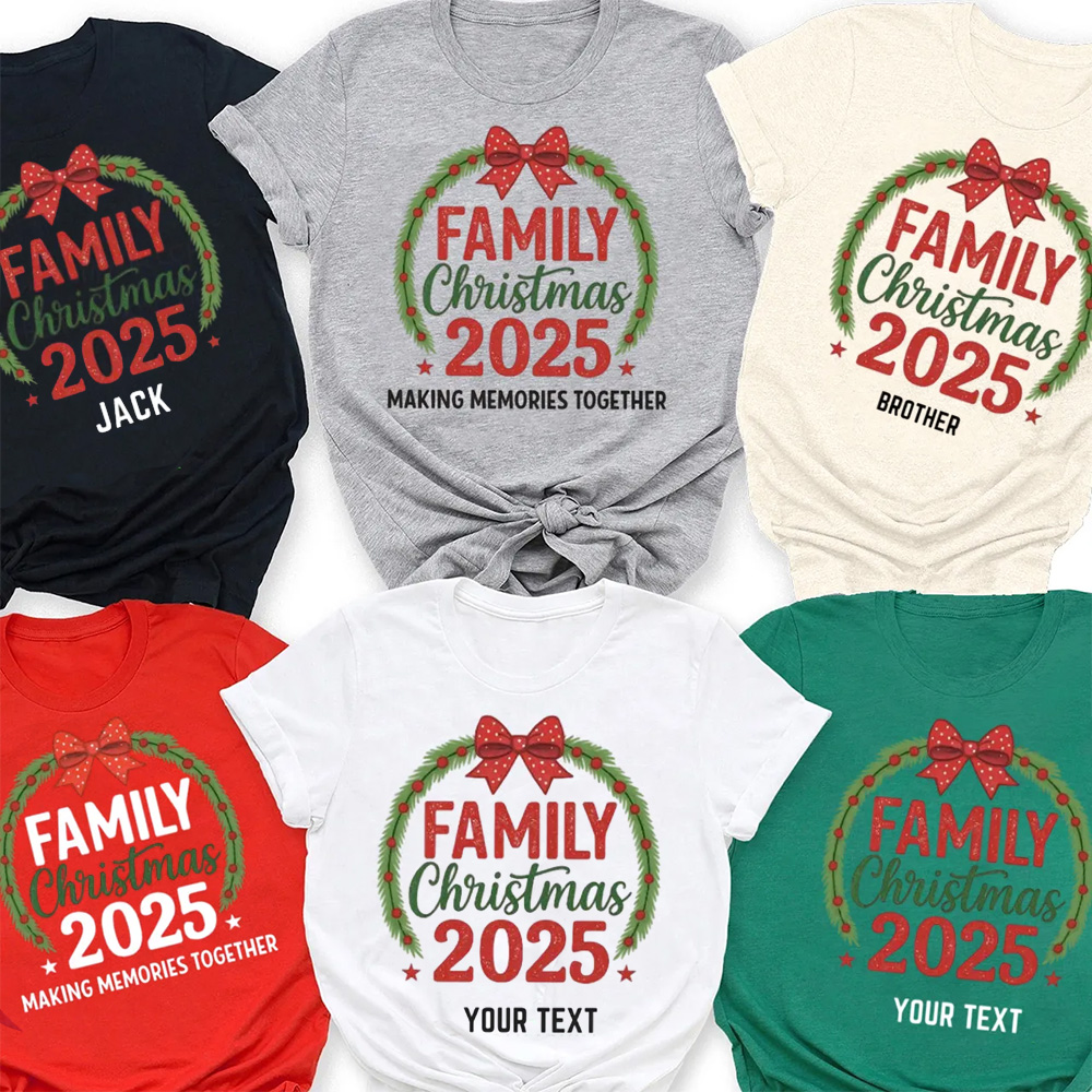 Personalized Making Memories Together 2025 Family Matching T-Shirts