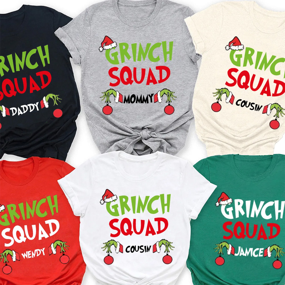 Personalized Cheerful Chaos Squad Family Matching T-Shirts