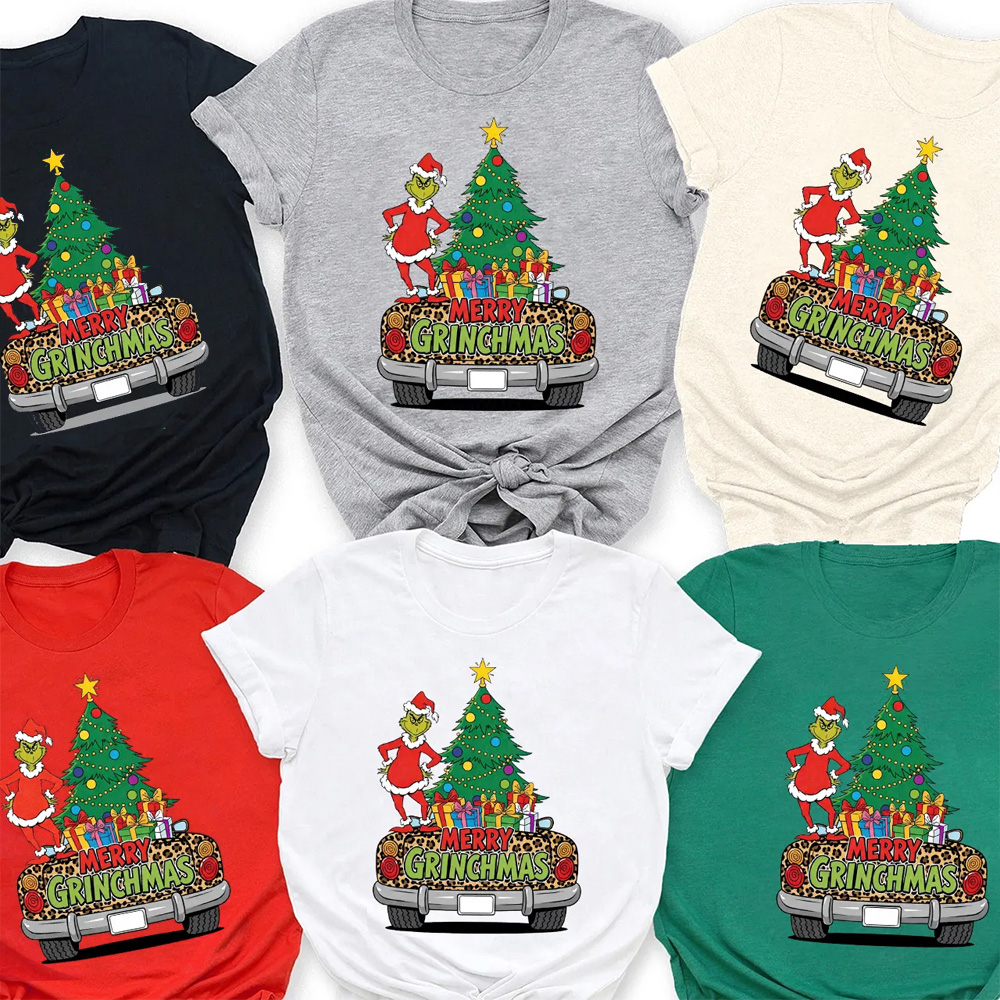 Festive Holiday Ride Family Matching T-Shirts