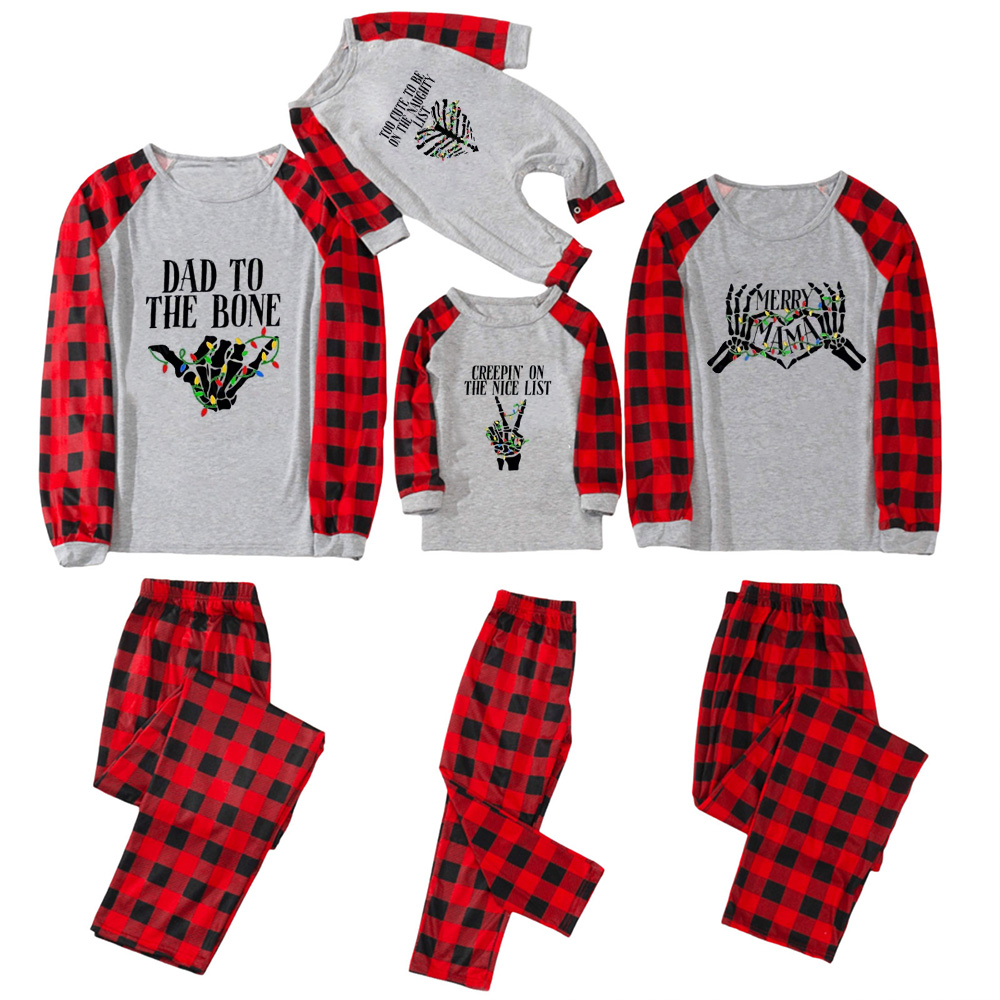 Personalized Skeleton Christmas Family Matching Pajamas