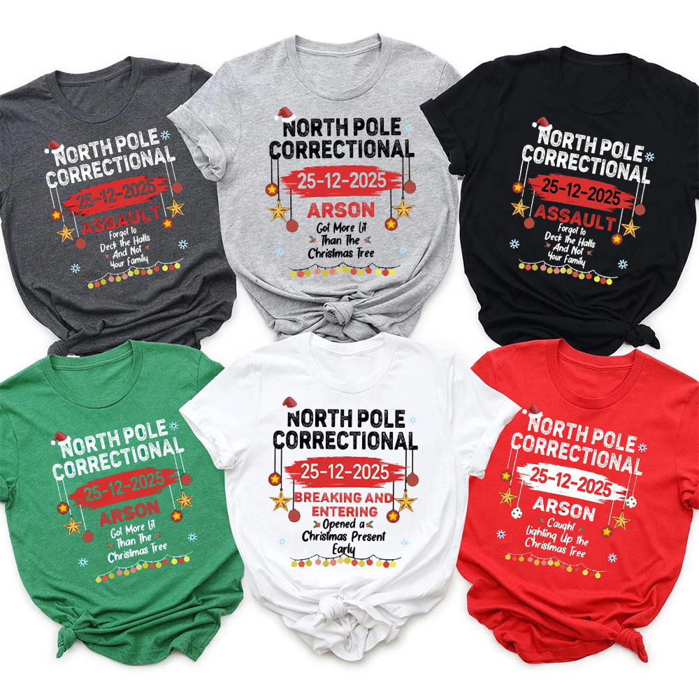 Personalized North Pole Correctional Matching T-Shirts