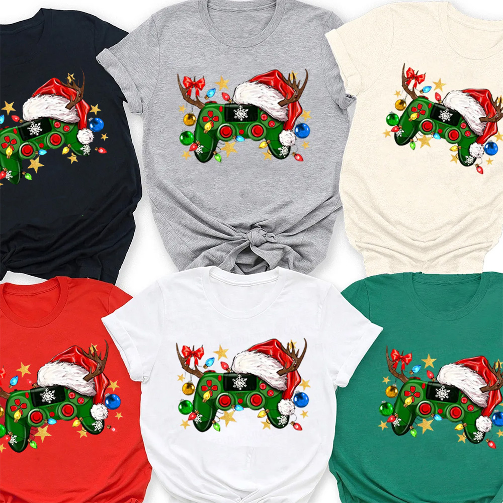 Christmas Game Controller Family Matching T-Shirts